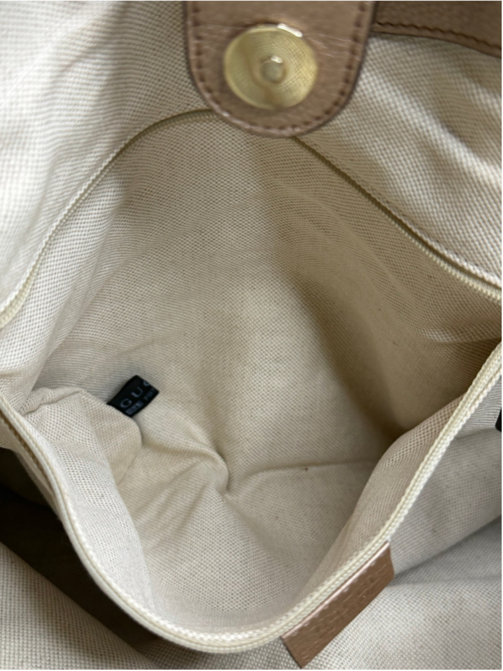 Women's Gucci Leather Satchel Handbag One Size Gold - Picture 12 of 12